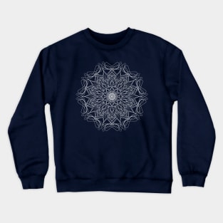Eclectic White Mandala Pattern Design Crewneck Sweatshirt